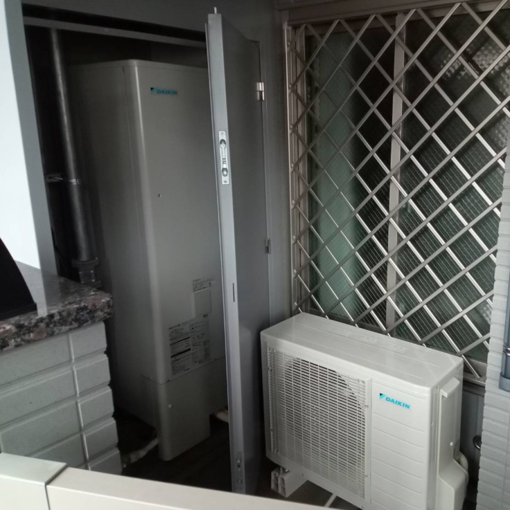 仙台市内マンション　電気温水器からエコキュートに入替工事
