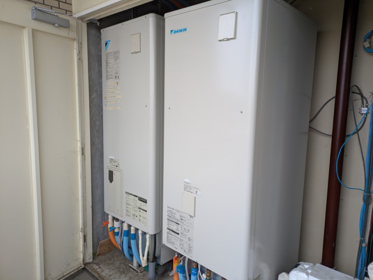名取市内マンション　エコキュート370L　入替工事